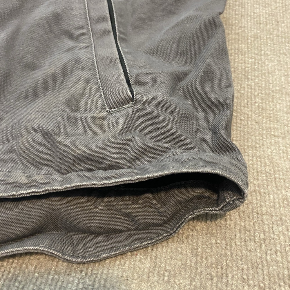 Carhartt Hooded Vest Gravel Grey Fleece Lined Duck Canvas 103837 GVL Size Large - Picture 4 of 10